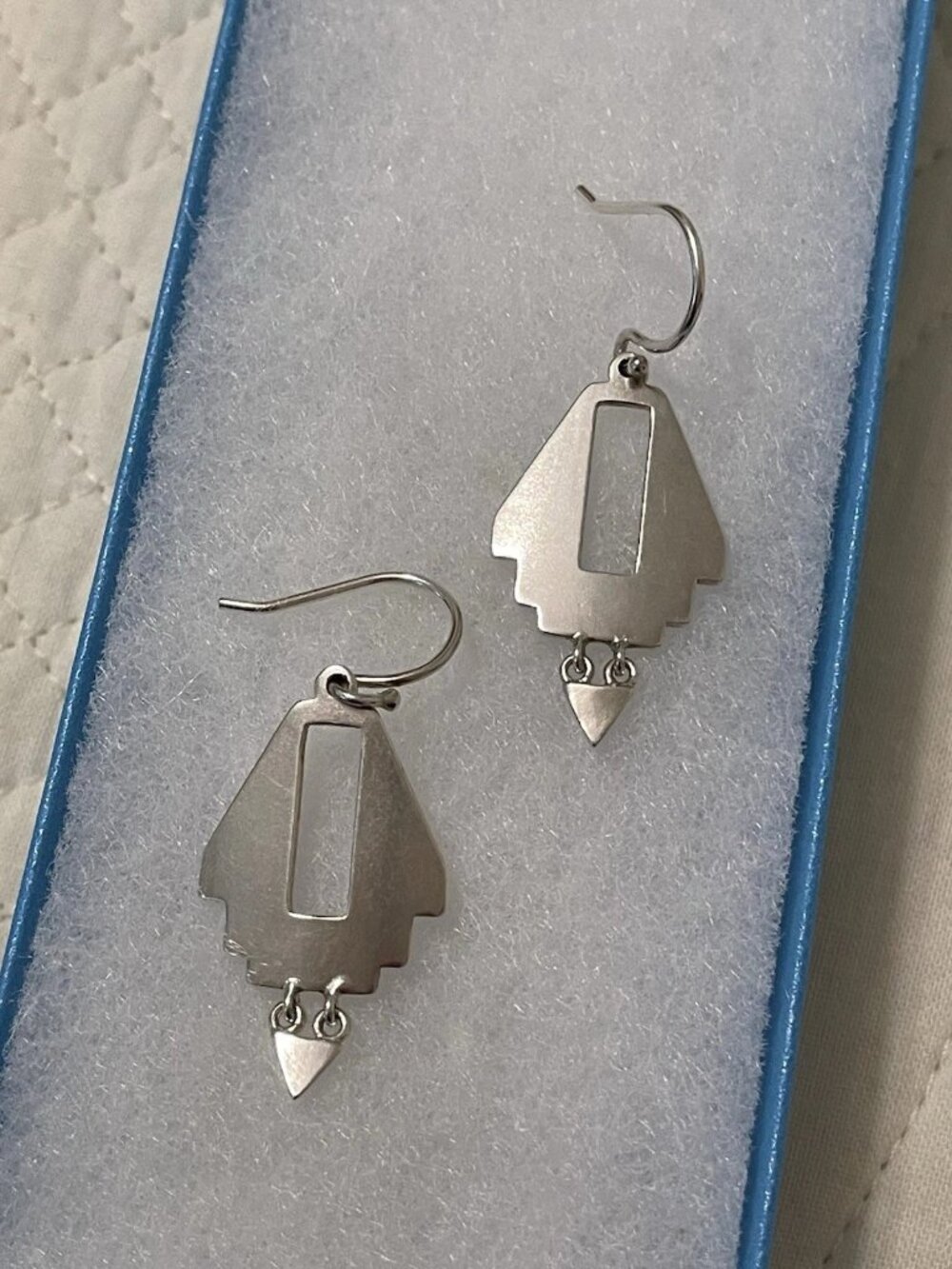 SILPADA Brushed Matte Sterling Silver "Adobe Steps" Earrings W3373